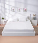 ⁦100% Cotton Fitted Bed Sheet – Natural Comfort & Perfect Fit⁩ - الصورة ⁦3⁩