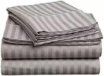 ⁦Striped Fitted Bed Sheet – Perfect Fit & Modern Style⁩ - الصورة ⁦4⁩