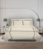 Cotton Quilt Cover with Ribbon – Soft & Elegant Style