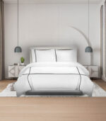 ⁦Cotton Quilt Cover with Ribbon – Soft & Elegant Style⁩ - الصورة ⁦2⁩