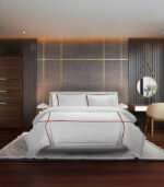 ⁦Cotton Quilt Cover with Ribbon – Soft & Elegant Style⁩ - الصورة ⁦4⁩